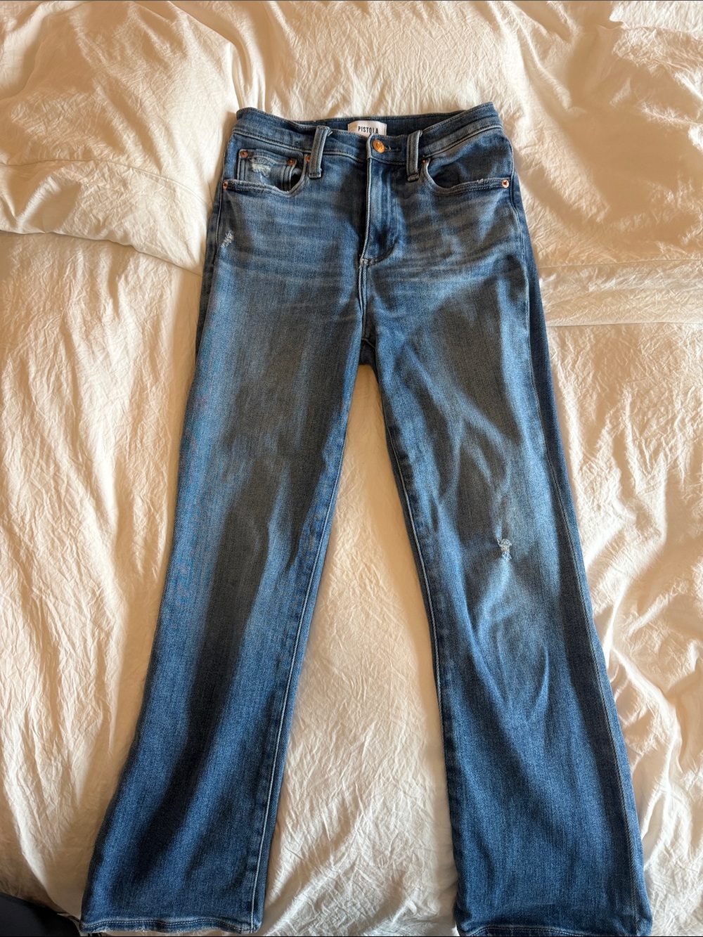 pistola Women's Boot-Cut Jeans in Medium Blue